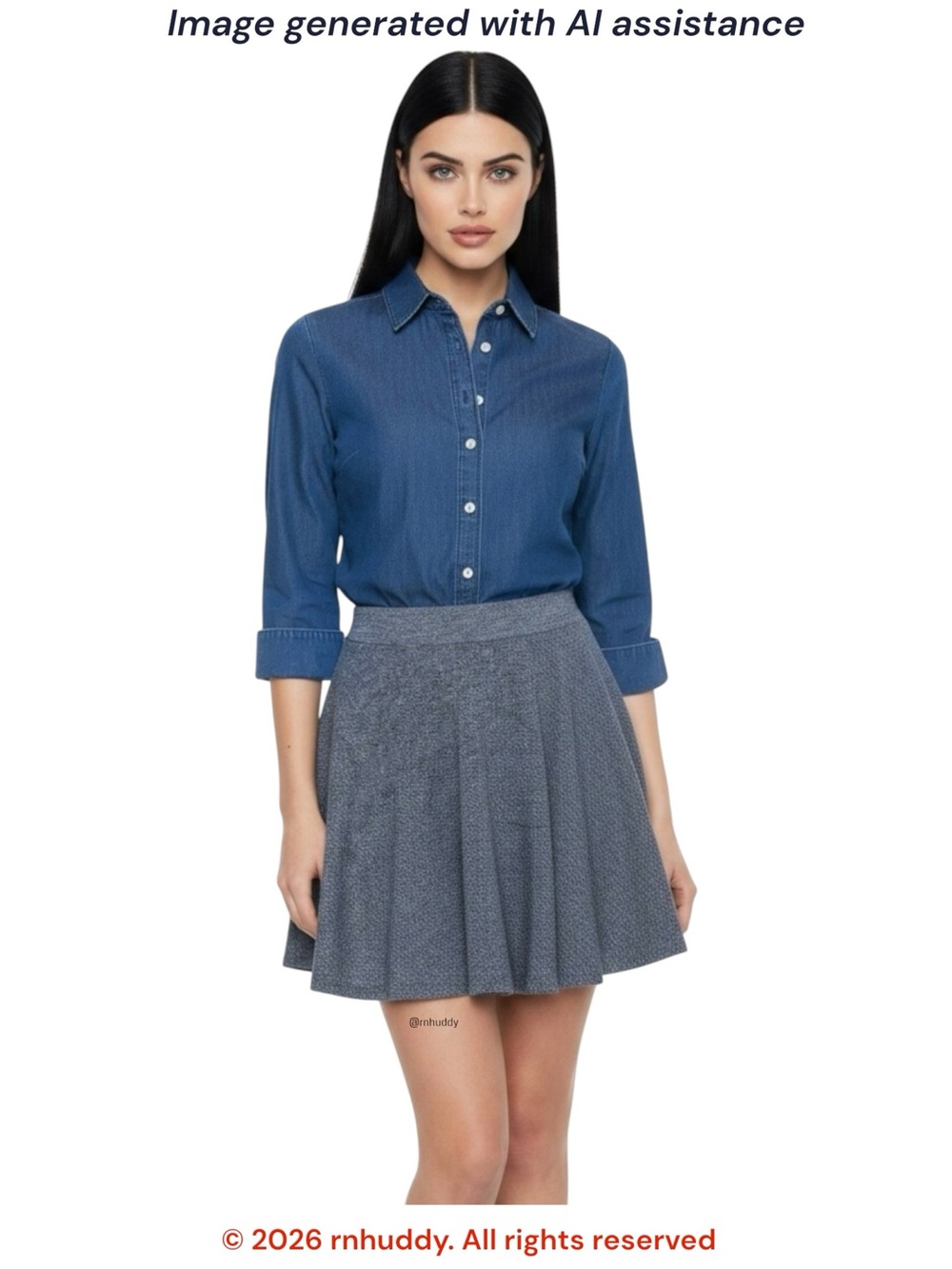 Topshop size 4 heathered blue pull on knit circle skirt